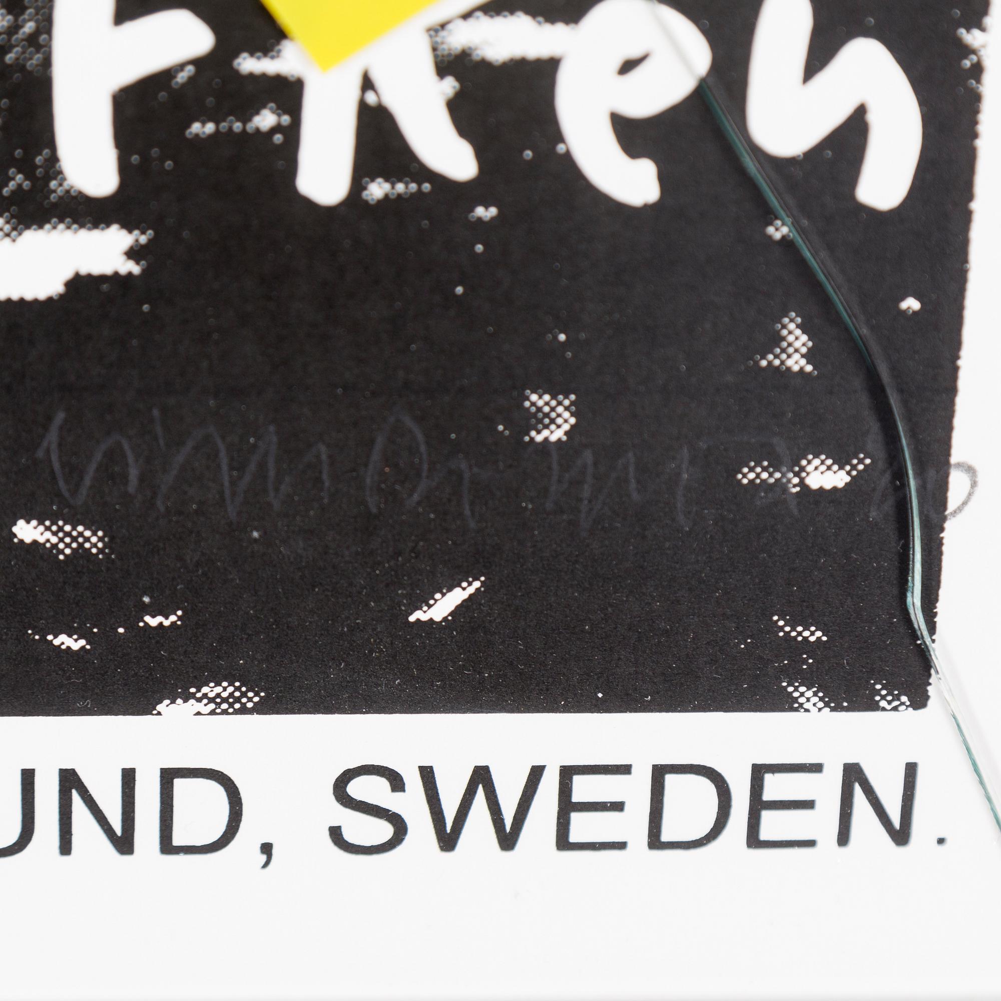 MARTIN KIPPENBERGER (Tyskland 1953-1997), exhibition poster, Tornberg Gallery, Lund, signed.