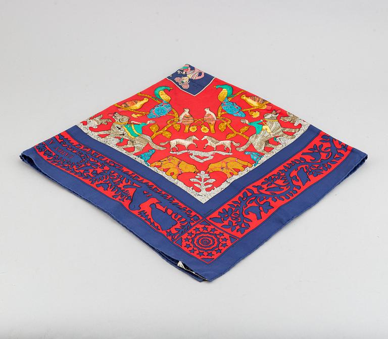 Hermès, an 'Early America' silk scarf.