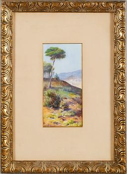 OKÄND KONSTNÄR, akvarell, signerad I Sabatini, Italien, omkring år 1900.