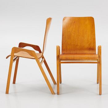 A set of six chairs, Svängsta Stilmöbler, mid 20th Century.