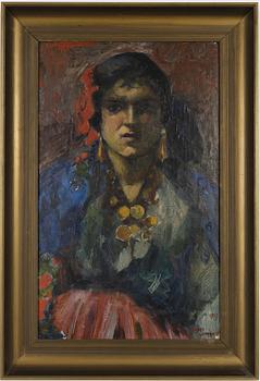 Birger Ljungquist, oil on canvas/papaer-panel, signed and dated 1919.
