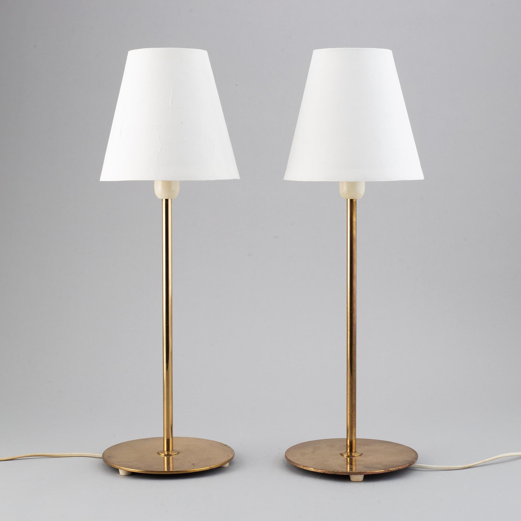 Bordslampor, ett par, Bergboms, modell "B-023", 1900-talets mitt.