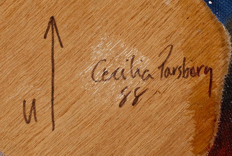 CECILIA PARSBERG, olja på duk, brickmärkt CP 88.
