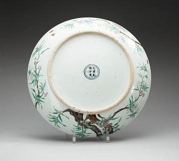 A famille rose 'peach' dish, China, early 20th Century.