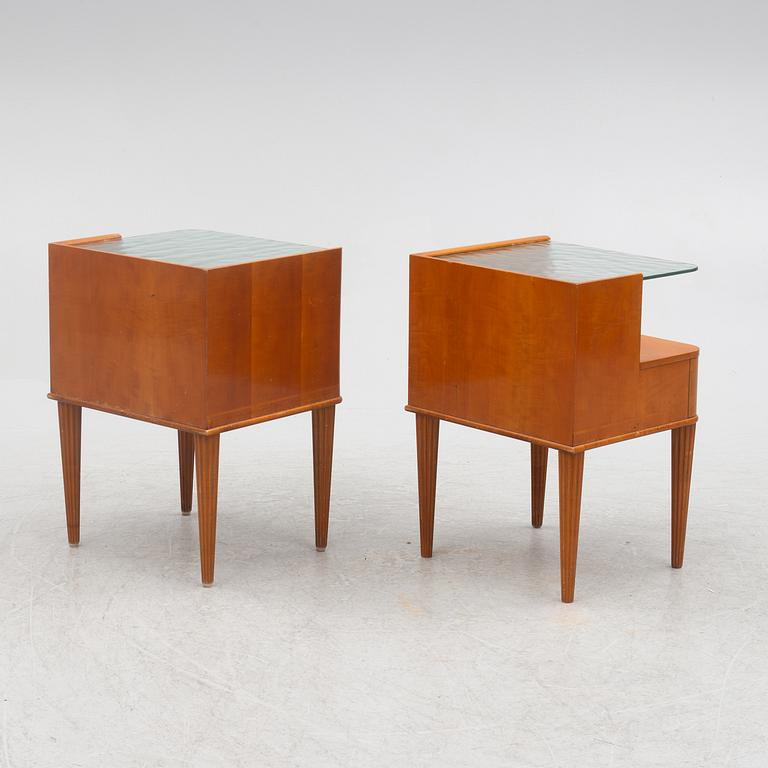 A pair of Swedish Modern bedside tables, 1940's.