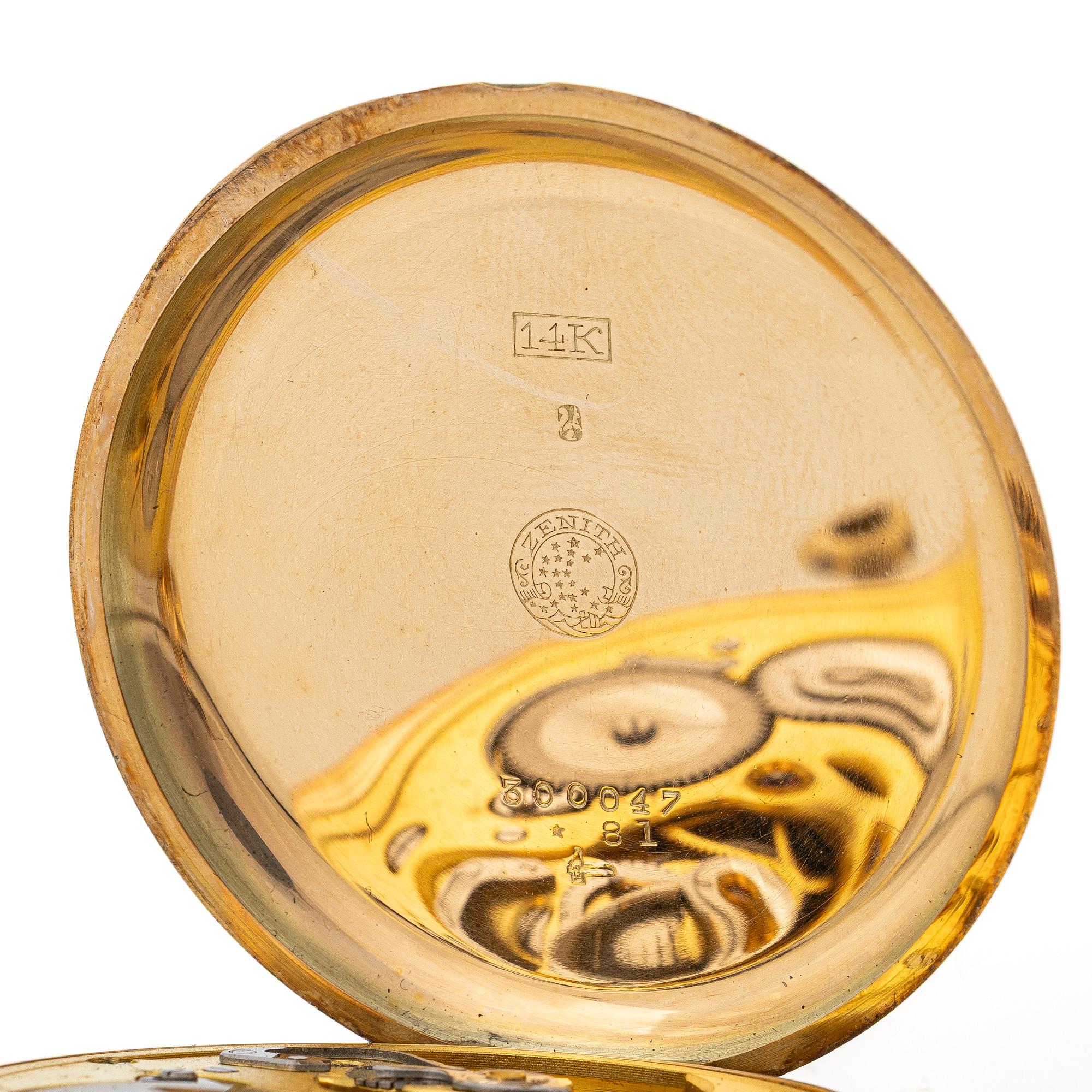 Zenith, pocket watch, hunter case, 51 mm.