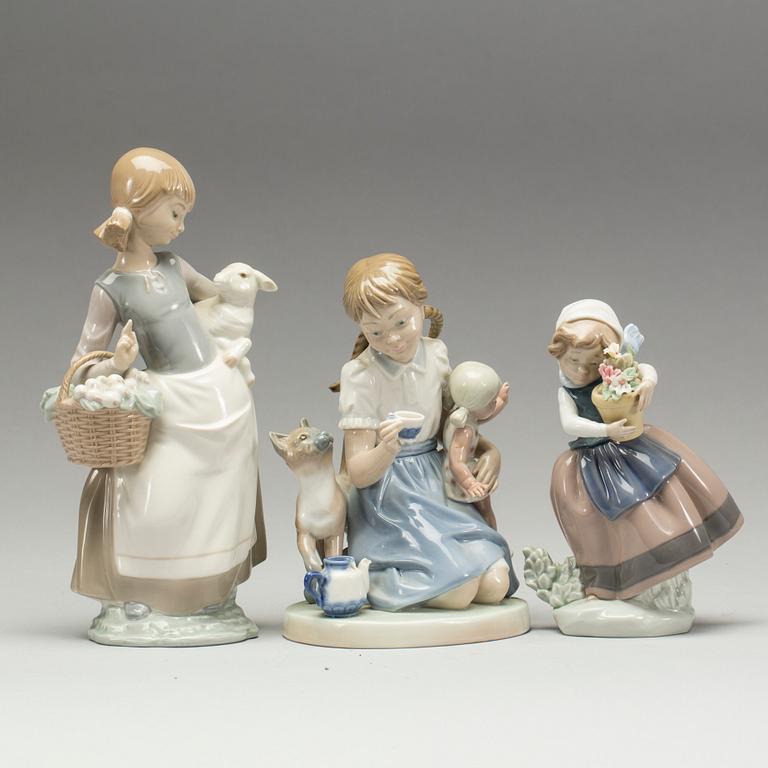 FIGURINER, 3 stycken Lladro.