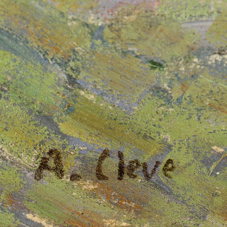 AGNES CLEVE, oil on canvas. Signed A Cleve.