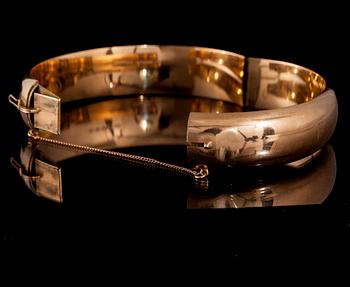 ARMBAND, 14K guld. Kultateollisuus, Åbo 1957. Vikt ca 35,6 g.