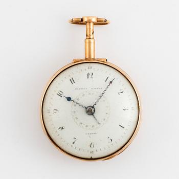 Fickur, av Eardley Norton (verksam i London 1760-94), "Calendar, Quarter Repeating", ca 1790.