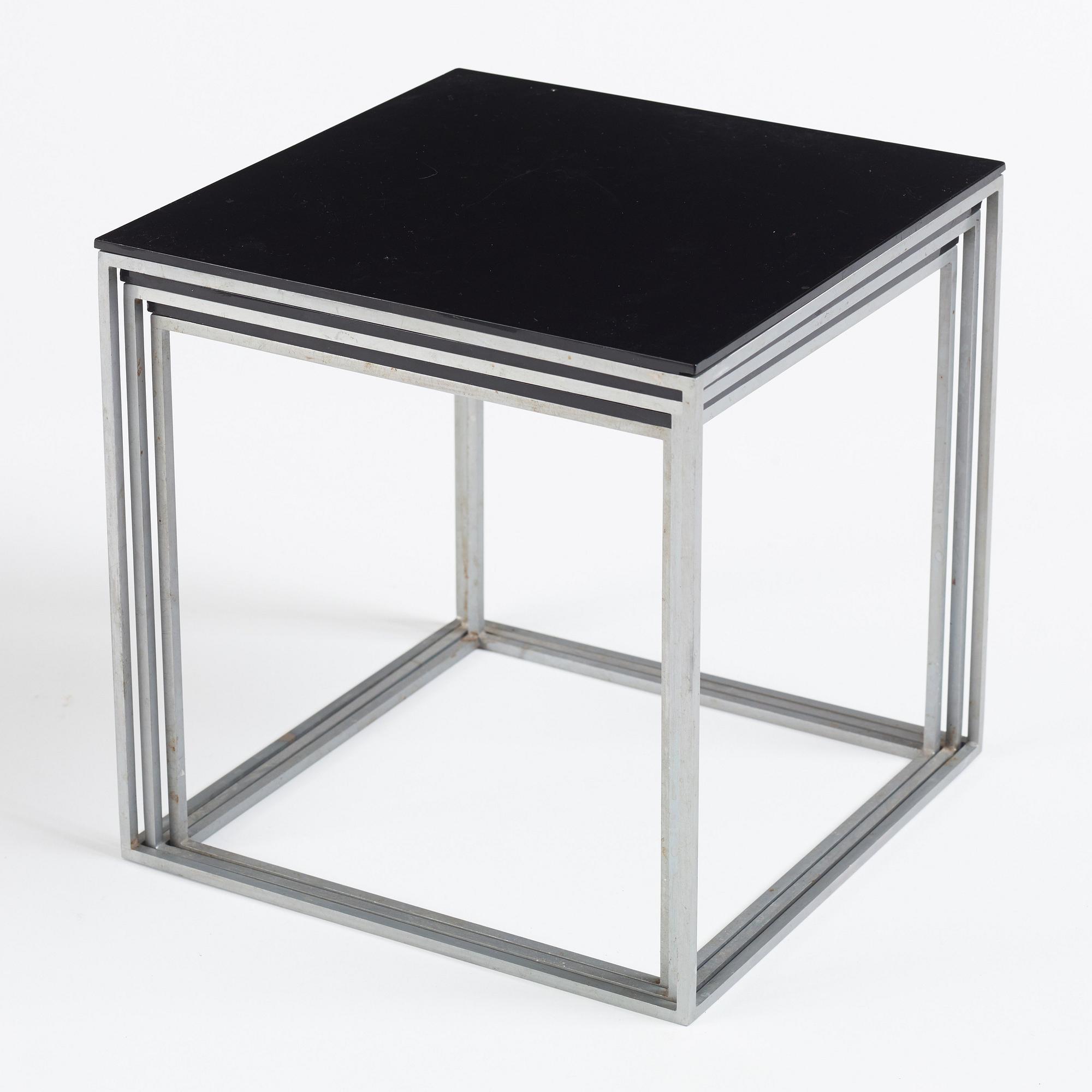 Poul Kjaerholm, satsbord 3 delar, "PK71", edition E Kold Christensen, Danmark.