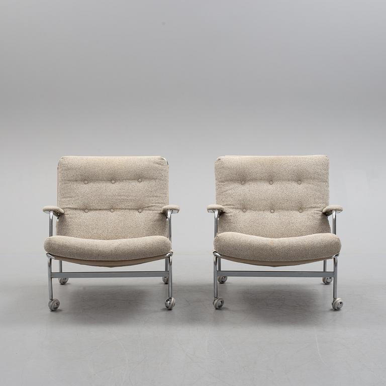 A pair of 'Karin' easy chairs by Bruno Mathsson for Dux, second half of the 20th century.