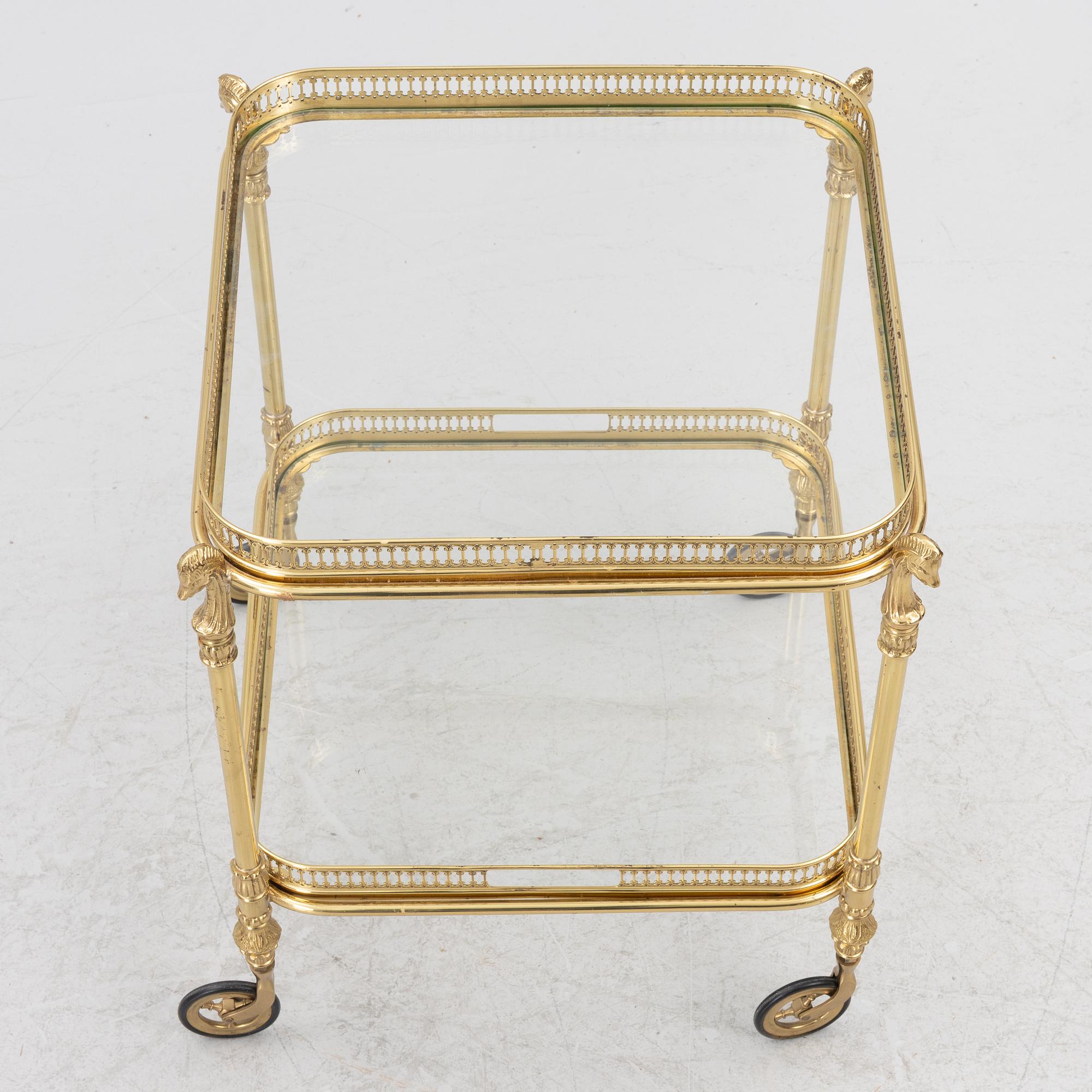 Serving cart, mid-20th century.