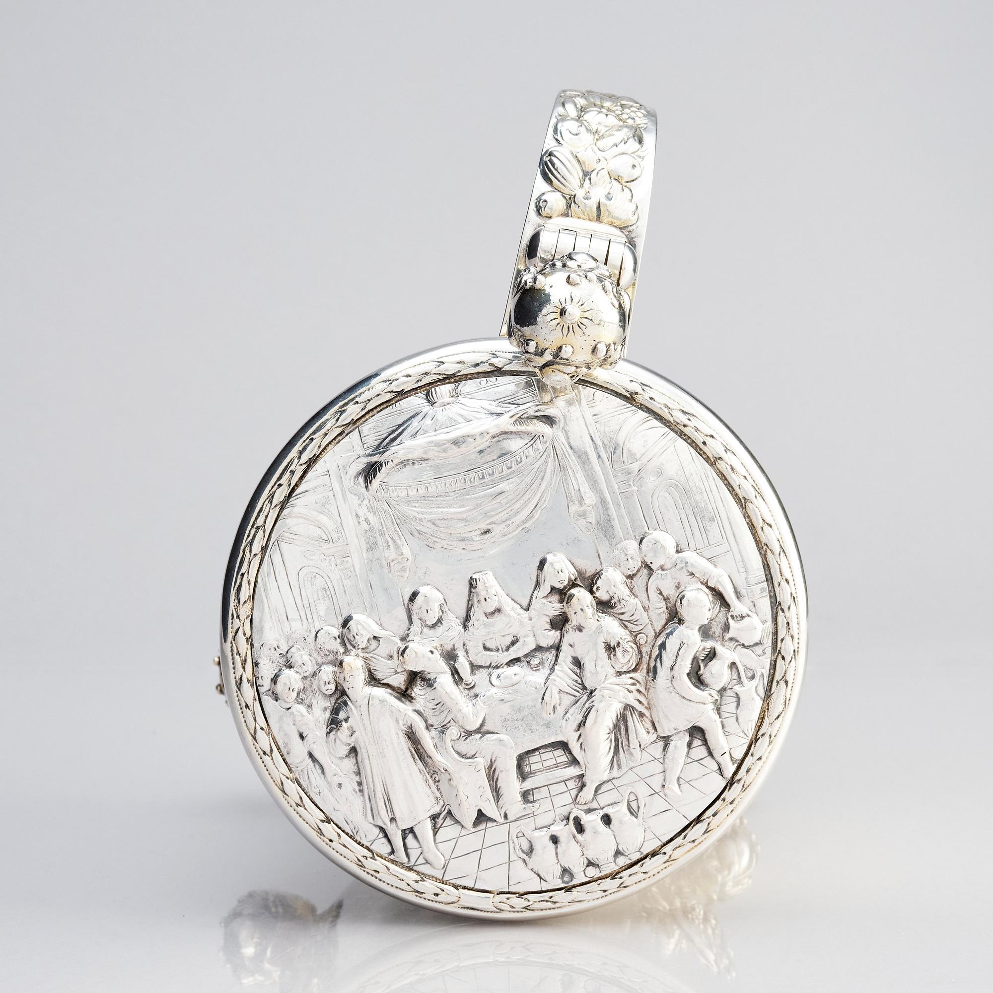 A Swedish Baroque parcel-gilt silver tankard, mark of Friedrich Richter, Stockholm 1698.