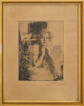 ANDERS ZORN, etching signed.