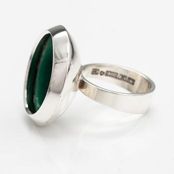 A silver and enamel ring. Kultateollisuus, Turku 1972.