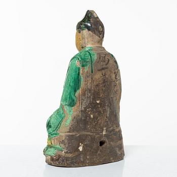 Buddha, glaserat lergods, sen Ming-/tidig Qingdynasti, 1600-tal.