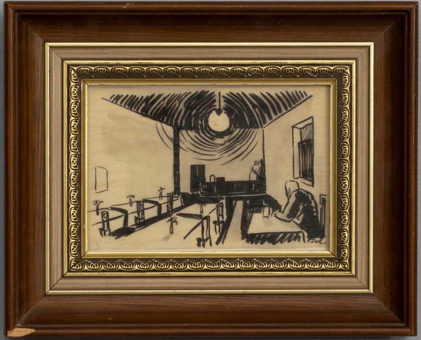 TOVE JANSSON, tuschteckning, signerad.