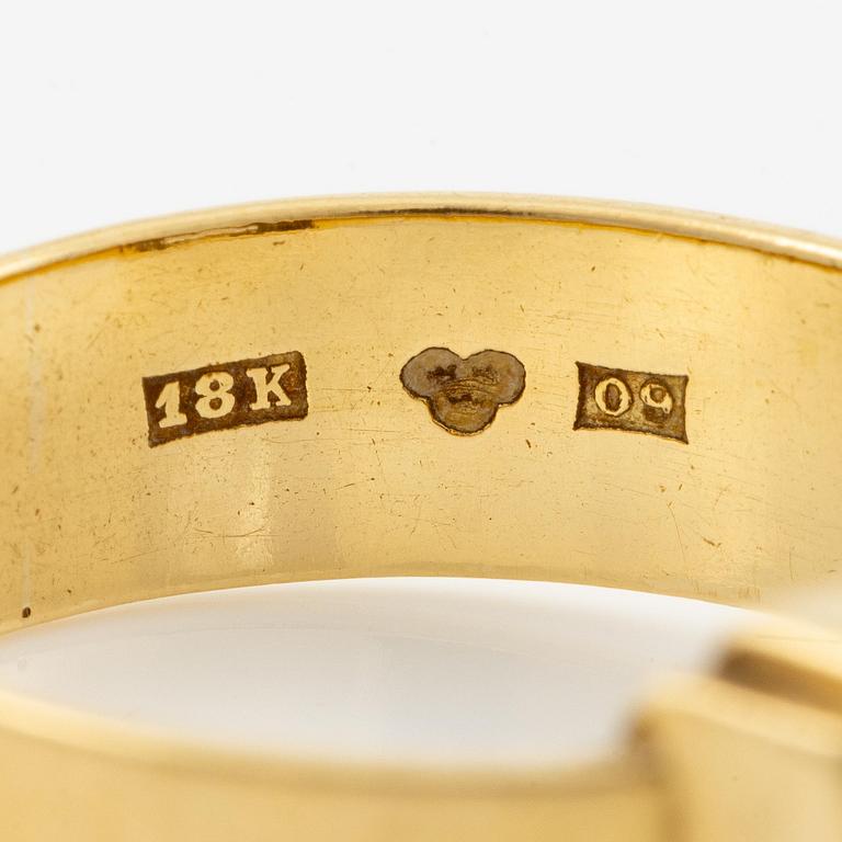 Wiwen Nilsson, a ring, 18K gold with a round brilliant-cut diamond, Lund 1964.