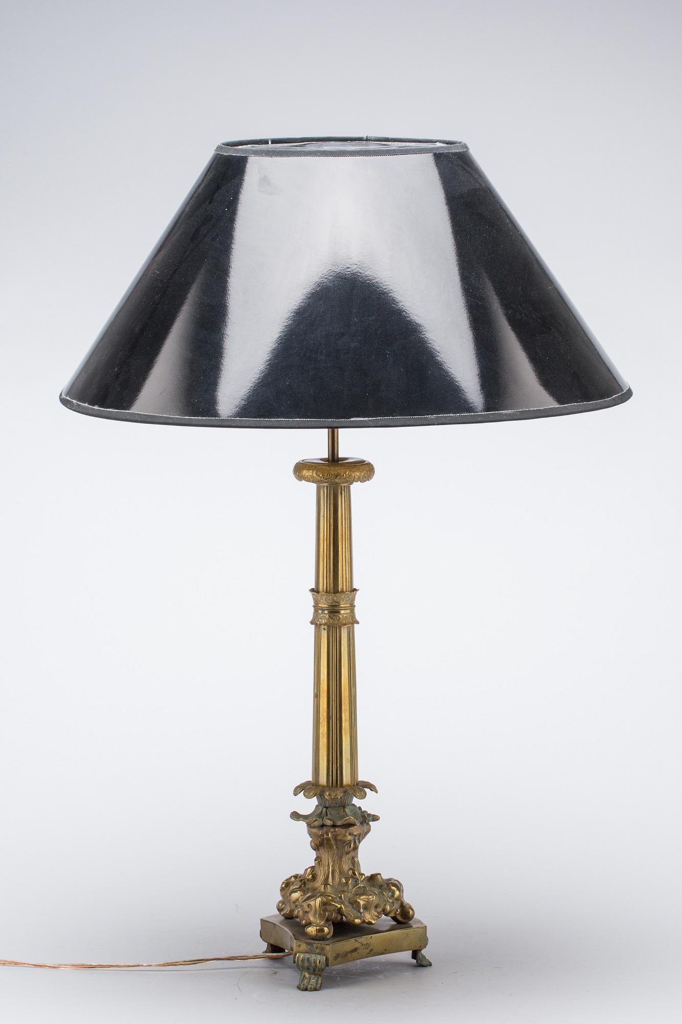 BORDSLAMPA, empirestil. 1800-tal.