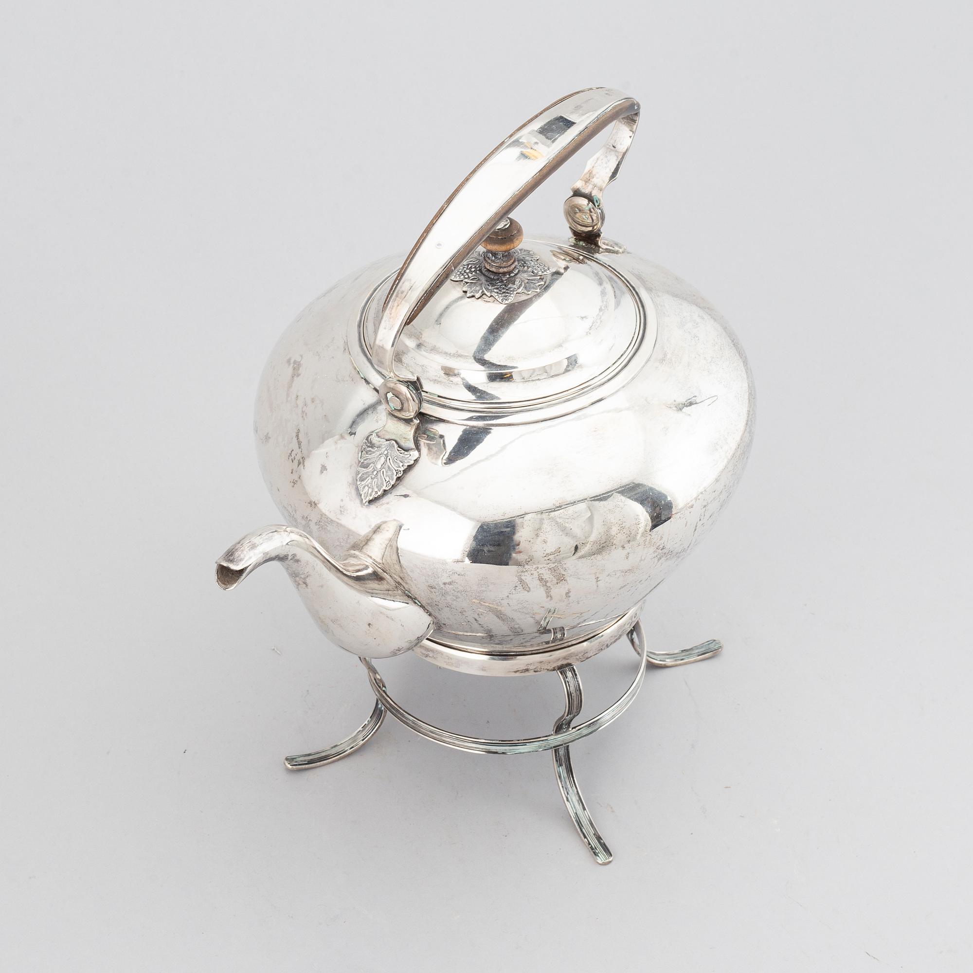 JOHAN FREDRIK BIÖRNSTEDT, a silver teapot, Stockholm 1816-17.