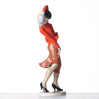Helen König Scavini, figurin "Colpo di vento", n. 363, Lenci, Italien 1930-tal.
