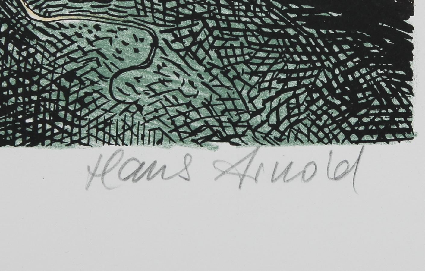 HANS ARNOLD, färglitografi, signerad, E.A.