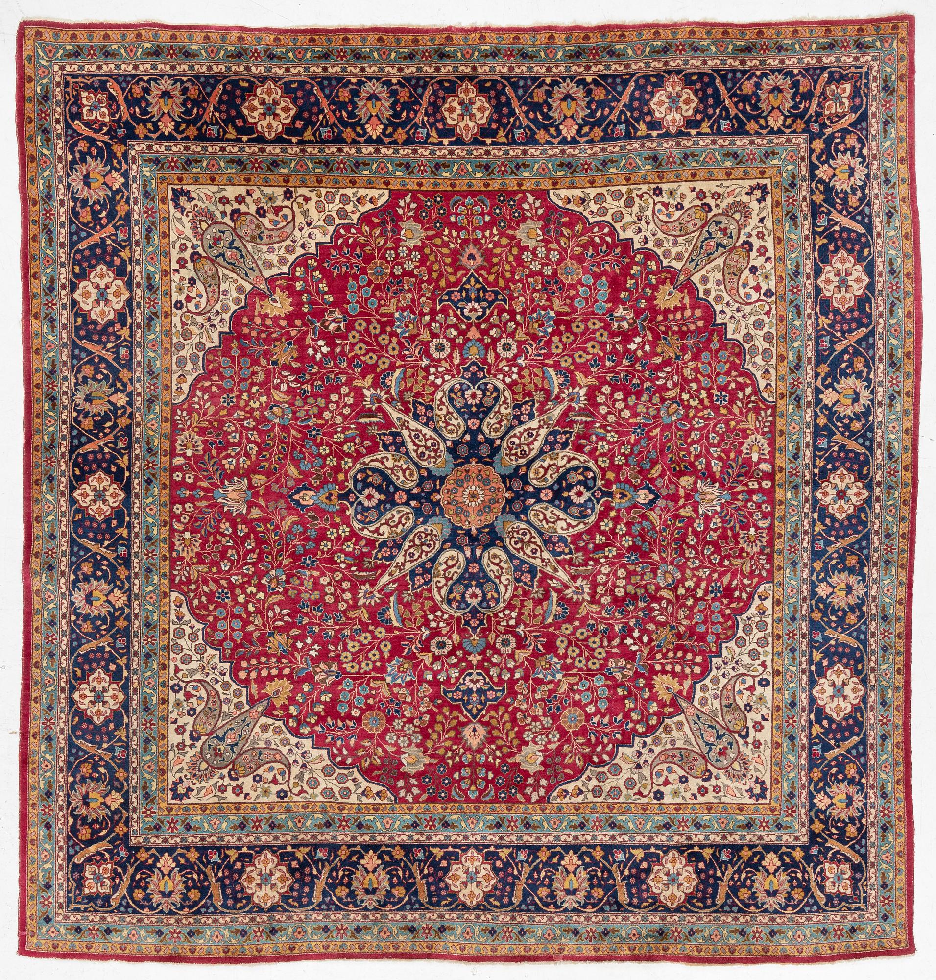 Carpet, Kirman, approx. 330 x 330 cm.