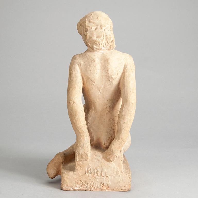 BEN RENVALL, skulptur, lergods, signerad och daterad 1942-45.