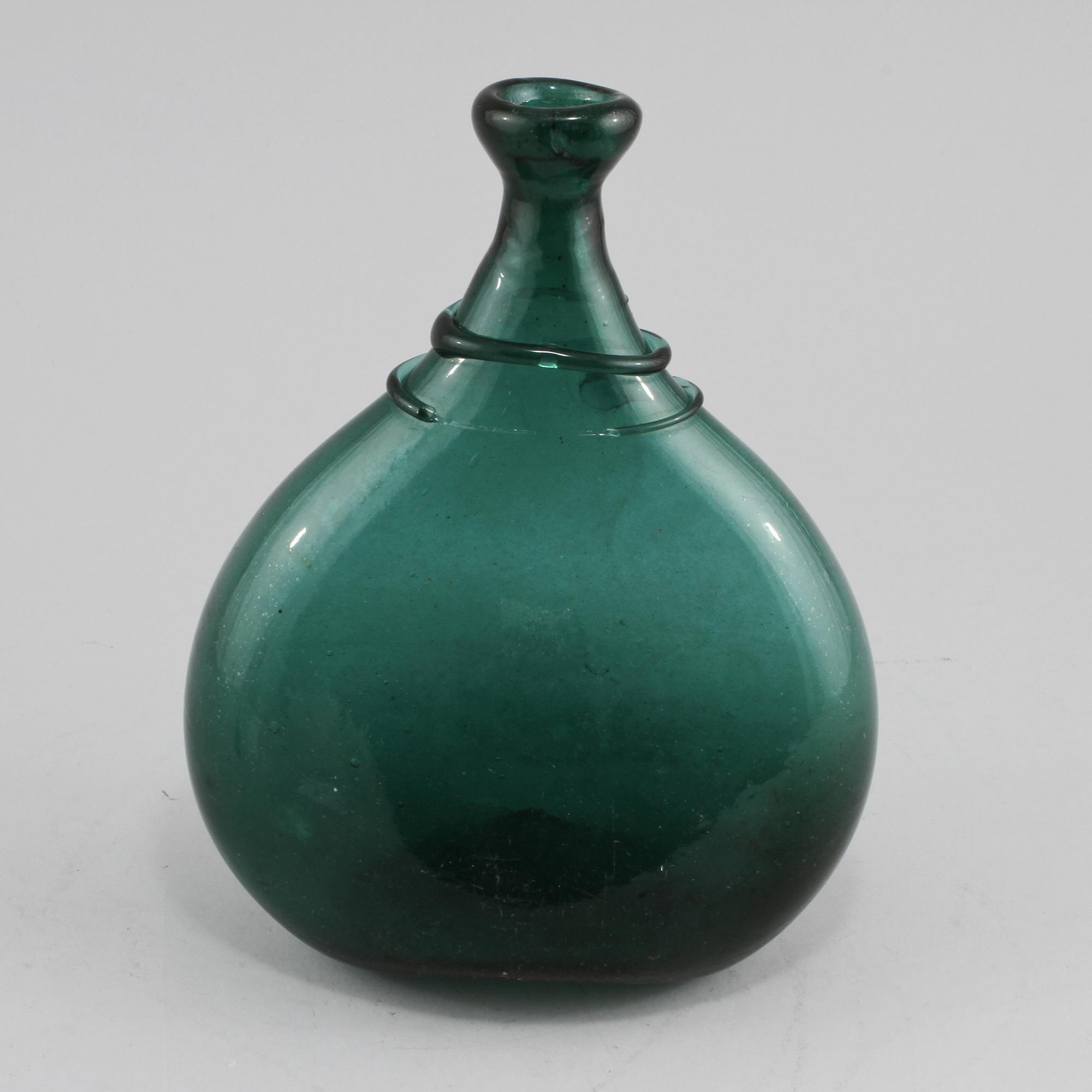 FLASKA, glas, troligen 1700-tal.