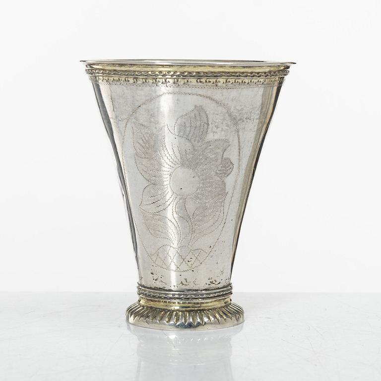 Christoffer Baumann, cup, silver, Hudiksvall 1791.