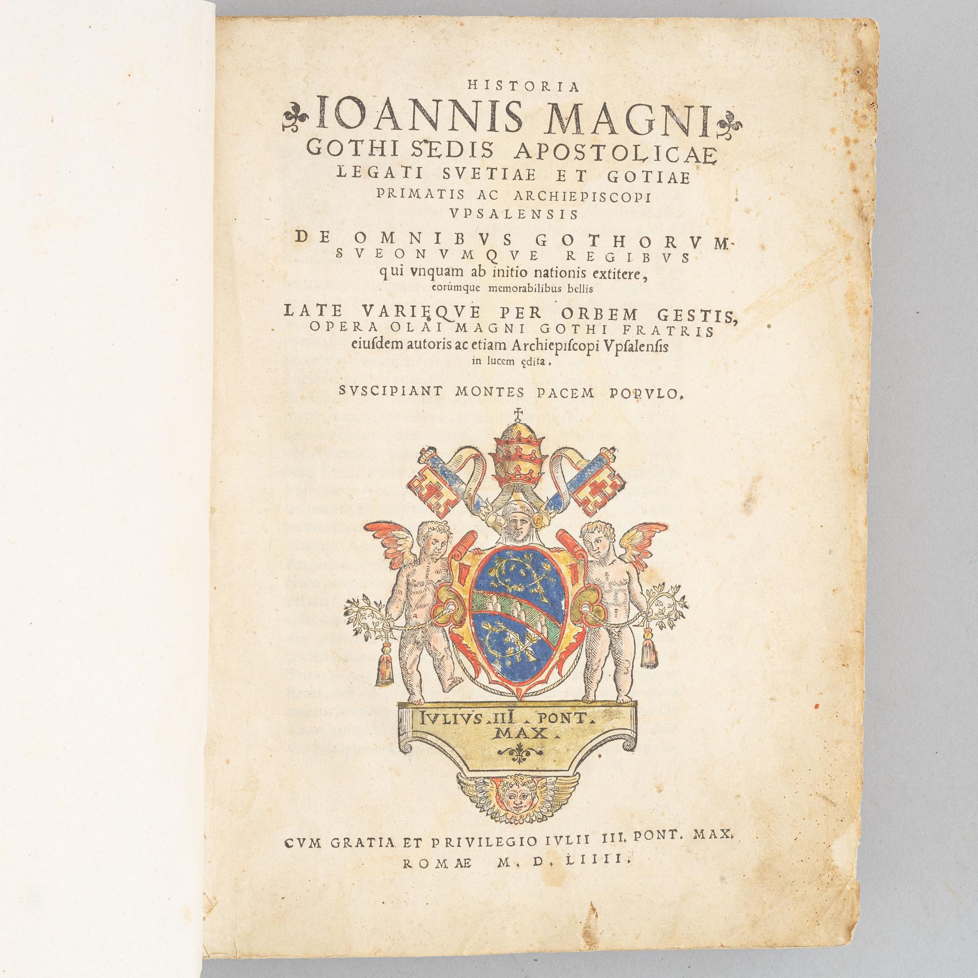 First edition of Johannes Magnus' Historia, 1554.