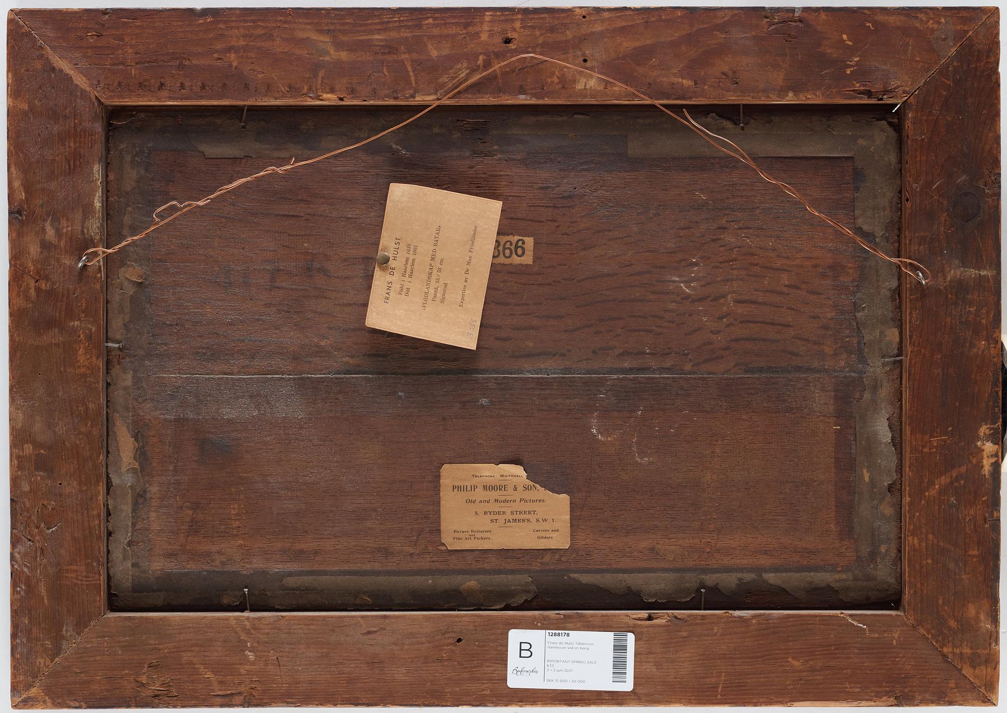 Frans de Hulst Attributed to, A river landscape with a waterside fort.