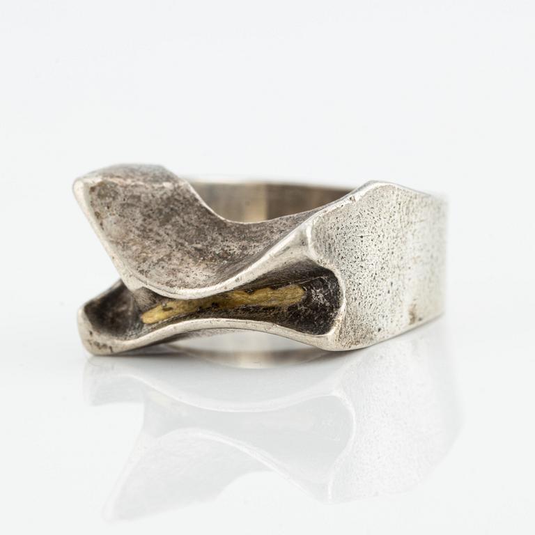 Björn Weckström, ring, "Sirene", silver,  Lapponia 1973.