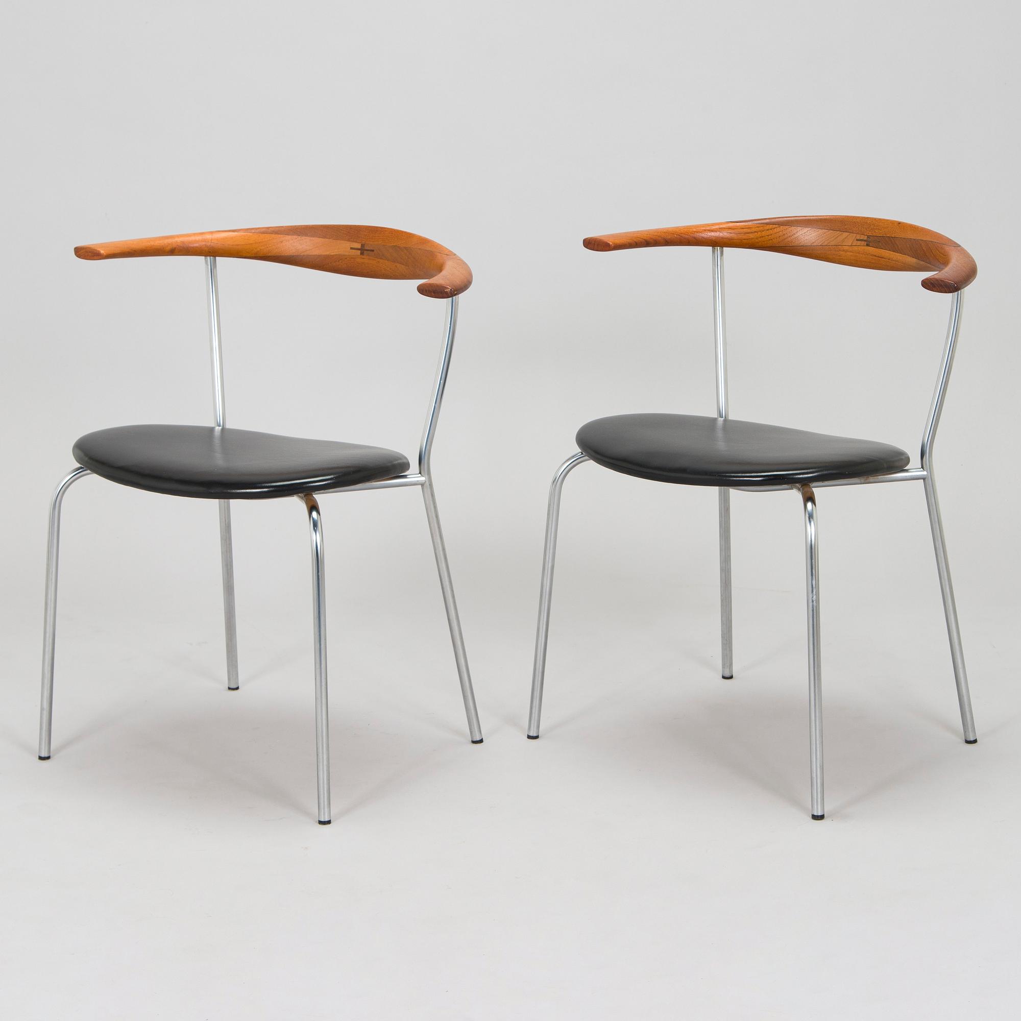 Hans J. Wegner, six mid-20th century 'PP701' armchairs for Johannes  Hansen Denmark.
