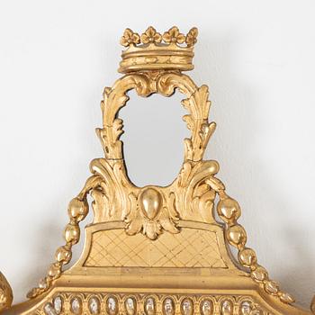 Spegel, barockstil, sent 1800-tal.