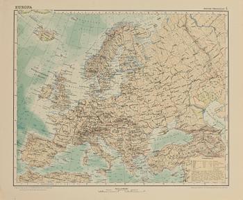 NORDISK VÄRLDSATLAS, utgiven till förmån för Svenska Röda Korset, 1926.