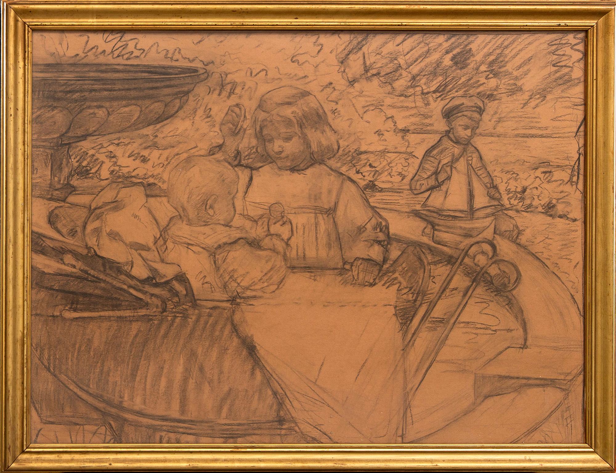 Gad Fredrik Clement, drawing, signed.