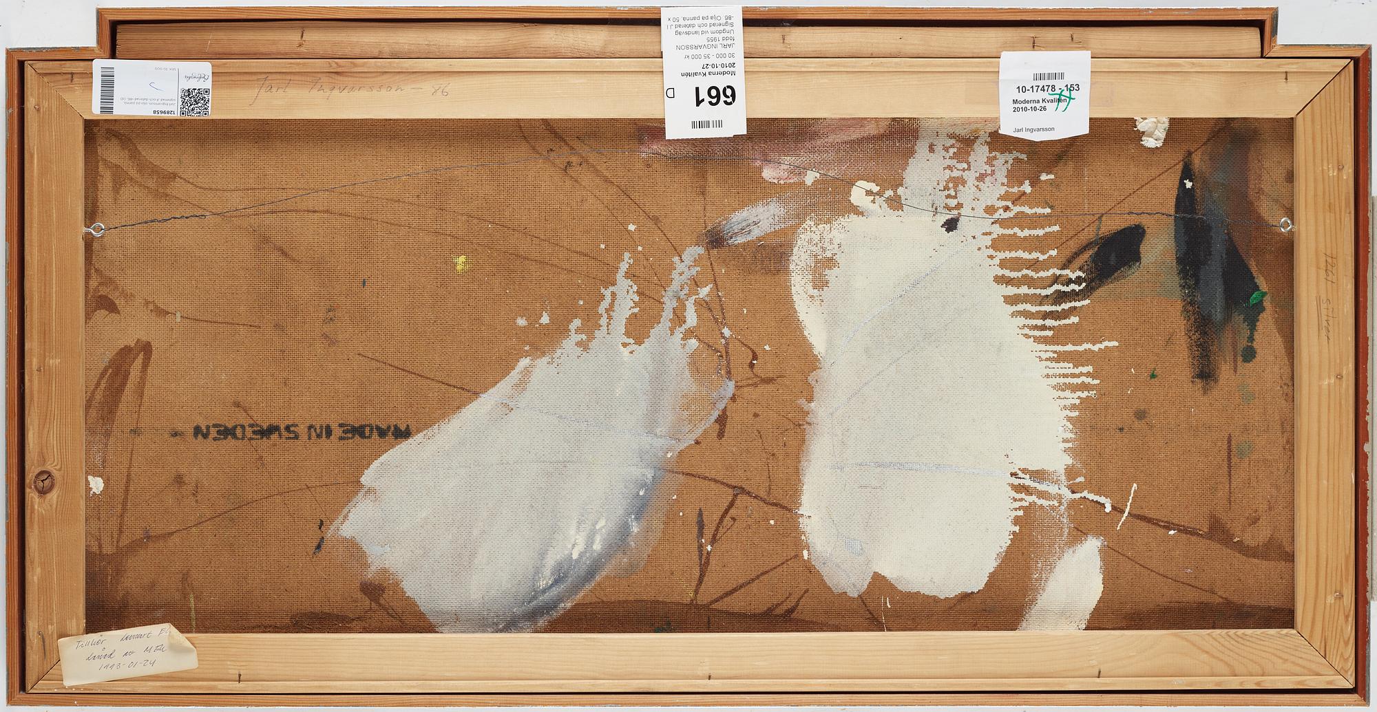 Jarl Ingvarsson, oil on panel, signed JI and dated -86.