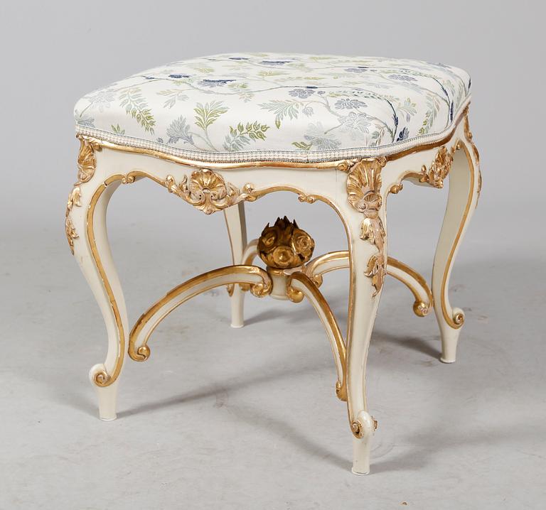 SALONGSMÖBEL, 9 del, rokokostil, 1900-tal.