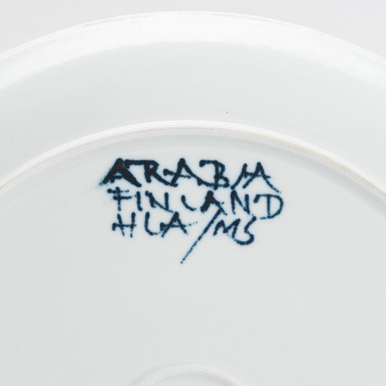Hilkka-Liisa Ahola, eight ceramic plates signed HLA/MS, Arabia.