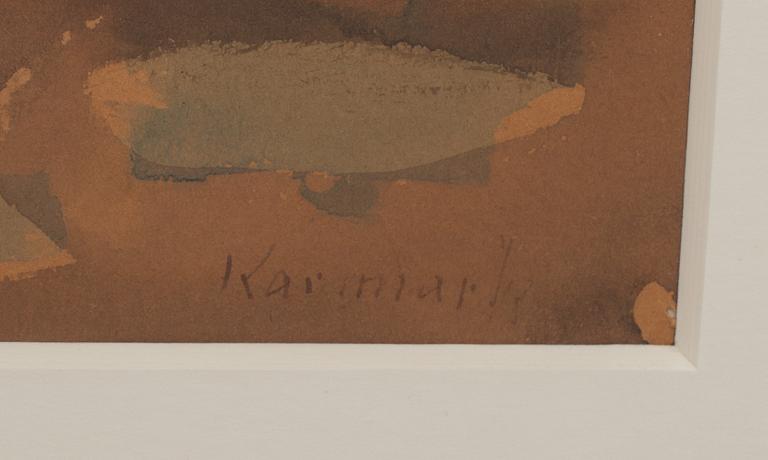 GERHARD KARLMARK, gouache på papper, signerad.