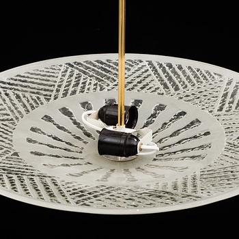 A 1940s / 50s ceiling light. Height ca 40 cm.