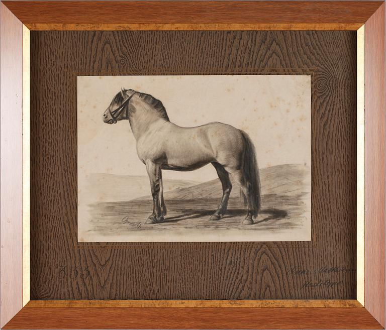 OSCAR MATTHIESEN, blyertsteckningar, 4 st, sign.