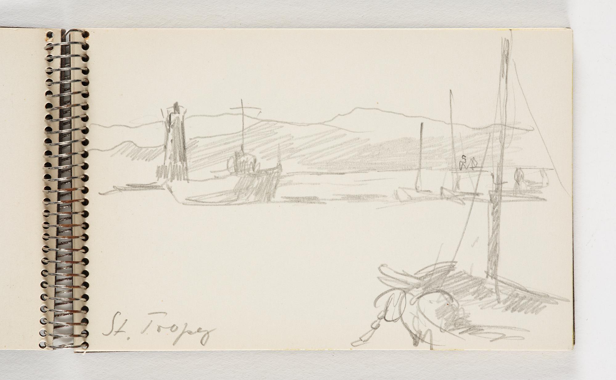 Lotte Laserstein, 10 små skissblock med teckningar.