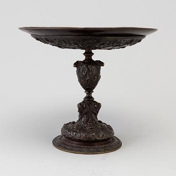 A mid 19th century bronze tazza.