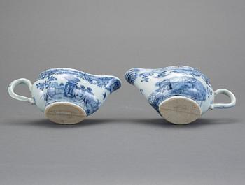 SÅSSNIPOR, 2 st, porslin, Kina, Qianlong, 1700-tal.