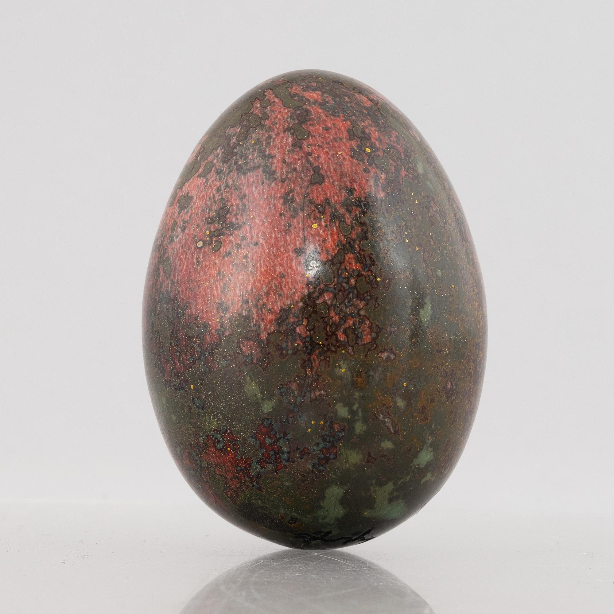 Hans Hedberg, a faience sculpture of an egg, Biot, France.
