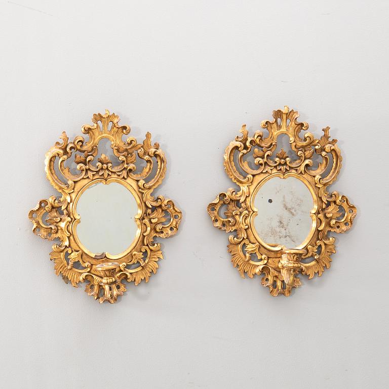 Lampetter ett par Barock-stil 1900-talets första hälft/mitt.