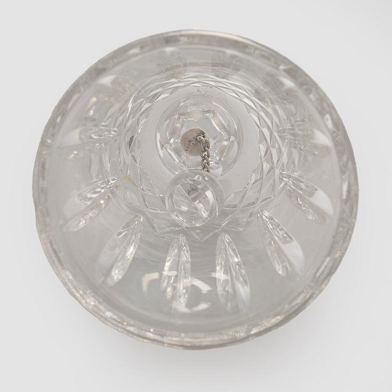 A set of 13 dessert bowls / champagne glasses, Waterford. and a table clock.